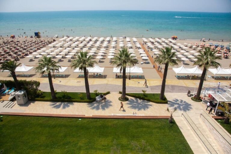 beach of premium beach hotel in Golem, Albania