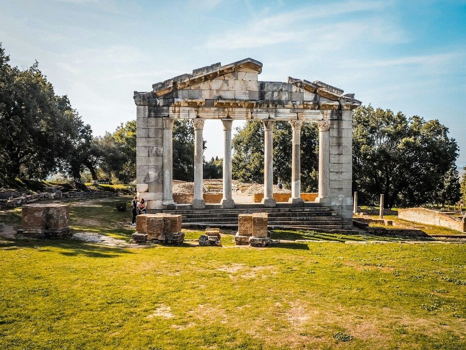 old Apollonia temple in Albania