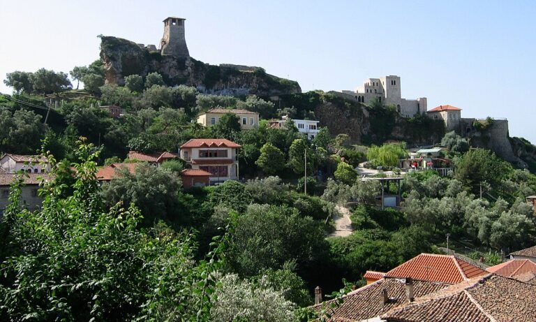 view of castle of Kruja, Albania