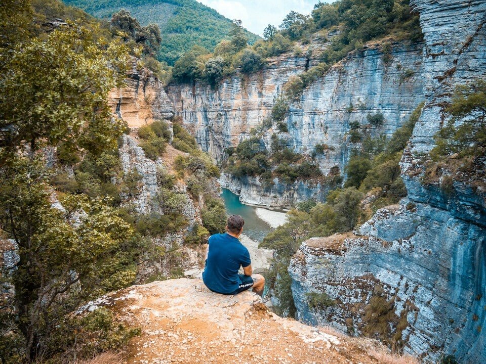 view of the osum canyon, albania