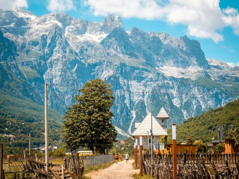 beautiful view of the Albanian Alps in Teth Nationalpark